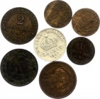 France Lot of Coins
7 pcs total, with silver. F-VF.