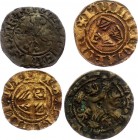 France Lot of 4 Medieval Coins
copper, VF.