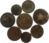 France Lot of Coins
8 pcs total, copper, F-VF.