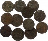France Lot of Coins
12 pcs total, copper, F-VF.