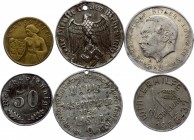 Germany - Third Reich Lot of 6 Tokens / Medals
Various Motives