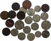 Great Britain Lot of Coins of XIX-XX Centuries
Copper, Silver, Mostly F-VF.