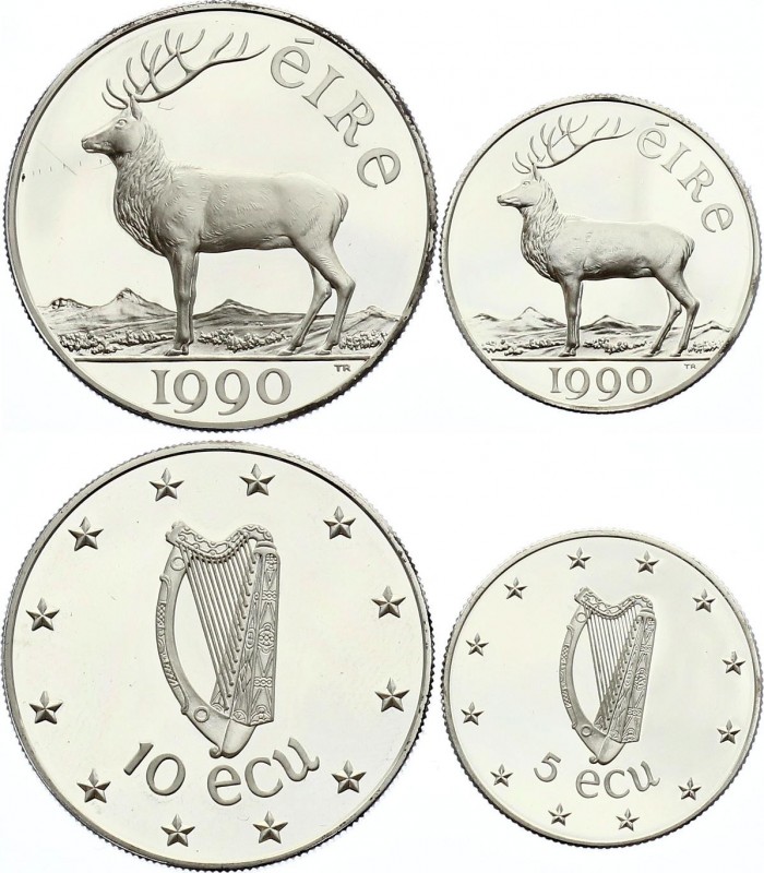 Ireland 5 & 10 Ecu 1990
X# 1, 2. EEC Council meeting in Dublin. Mintage 20000. ...