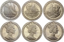 Isle of Man Lot of 3 Coins 1 Crown 1987
1 Crown 1987; Prooflike; America's Cup Challenge Fremantle