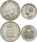 Monaco 5 & 10 Francs 1966
Silver, AUNC. Not common.