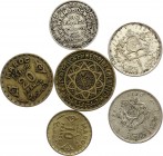 Morocco Lot of Coins
6 pieces total, 3 silver. VF.