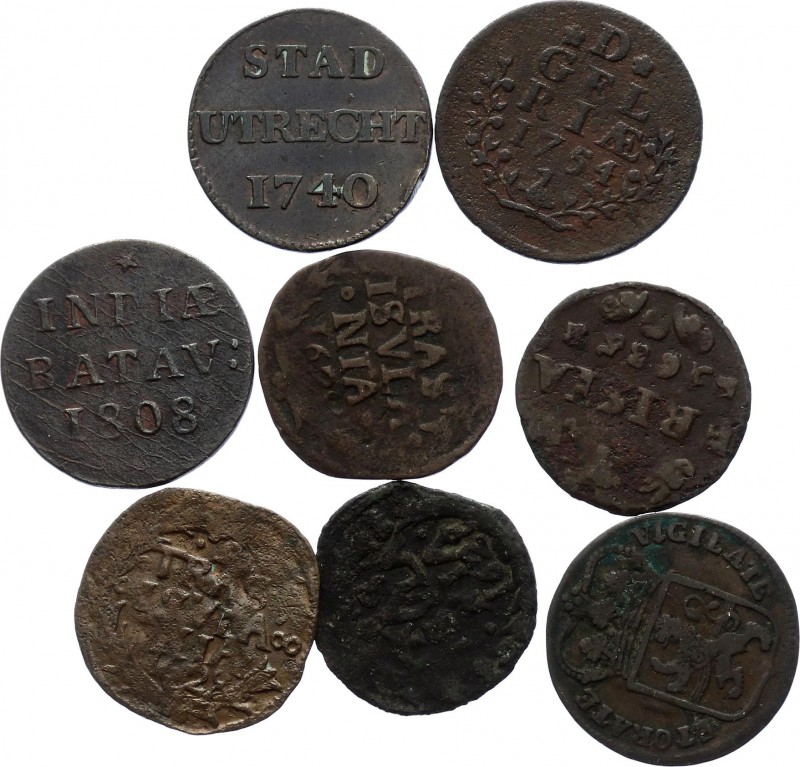 Netherlands Lot of 8 Coins 1628 - 1767
Different Provinces, Dates & Denominatio...