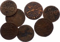Netherlands Lot of 7 Coins 1647 - 1710
Various Provinces, Denominations & Dates