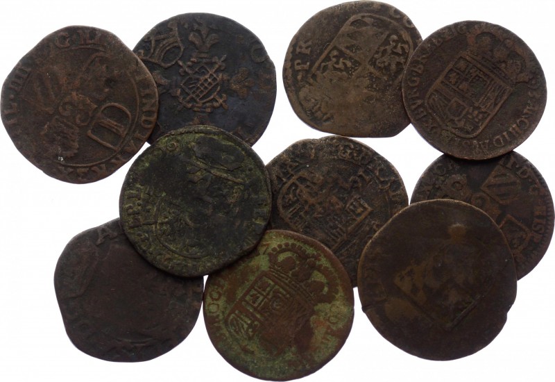 Netherlands Lot of 10 Coins 16-18th Century
Various Provinces & Dates