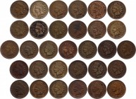 United States Lot of 31 Indian Head Cents 1861 - 1909
Scarcer Pieces & Nice Grades Included