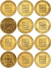 Venezuela Lot of 12 Gold Plated 25 Centimos 1960
Gold Plated Silver