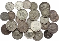 World British Commonwealth Silver Coins Lot 1892 - 1966
25 Silver pieces total from New Zealand, Cyprus, South Africa, India and Canada. F to AUNC. M...
