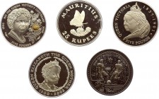World Lot of 5 Coins
Mostly Silver; Proof; Various Motives