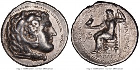 MACEDONIAN KINGDOM. Philip III Arrhidaeus (323-317 BC). AR tetradrachm (27mm, 17.04 gm, 1h). NGC Choice VF. 'Aradus', ca. 323-316 BC. Head of Heracles...