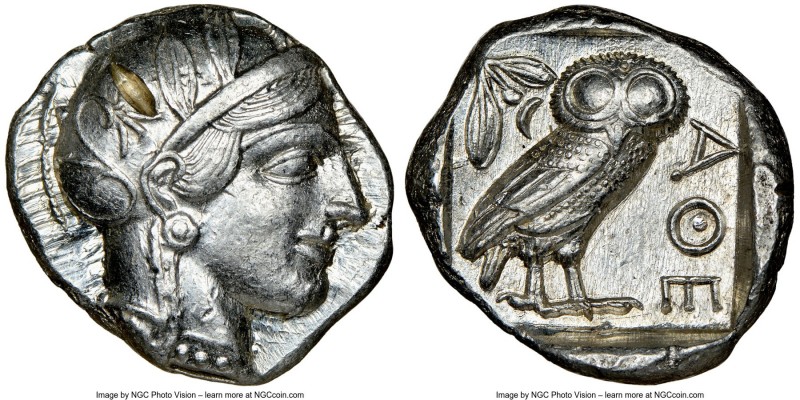 ATTICA. Athens. Ca. 440-404 BC. AR tetradrachm (24mm, 17.22 gm, 10h). NGC Choice...
