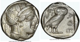 ATTICA. Athens. Ca. 440-404 BC. AR tetradrachm (23mm, 17.08 gm, 7h). NGC Choice XF 4/5 - 2/5, scuff. Mid-mass coinage issue. Head of Athena right, wea...