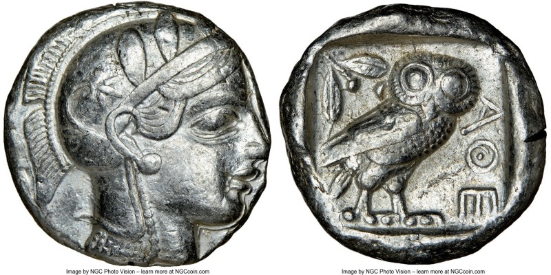 ATTICA. Athens. Ca. 440-404 BC. AR tetradrachm (24mm, 16.74 gm, 9h). NGC Choice ...