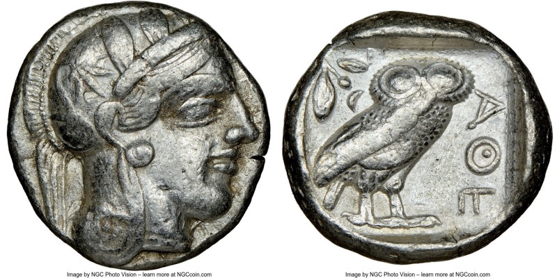 ATTICA. Athens. Ca. 440-404 BC. AR tetradrachm (23mm, 17.16 gm, 10h). NGC VF 5/5...