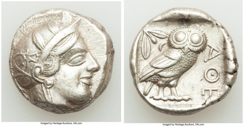 ATTICA. Athens. Ca. 440-404 BC. AR tetradrachm (24mm, 17.16 gm, 6h). Choice XF. ...