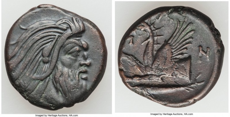 CIMMERIAN BOSPORUS. Panticapaeum. 4th century BC. AE (21mm, 6.51 gm, 5h). Choice...