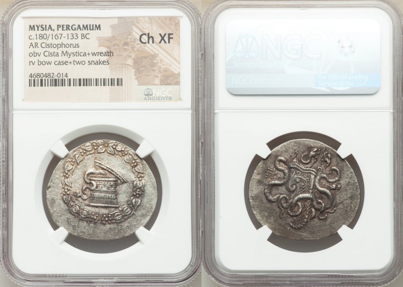 MYSIA. Pergamum. Ca. 180/167-133 BC. AR cistophorus (32mm, 1h). NGC Choice XF. C...