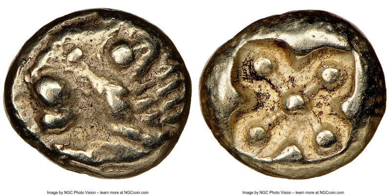 IONIA. Miletus. Ca. 600-550 BC. EL 1/12 stater or hemihecte (8mm, 1.10 gm). NGC ...