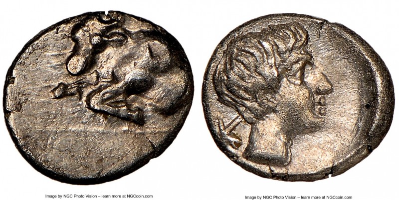 CARIA. Casolaba. Ca. 4th century BC. AR tetartemorion(?) (6mm, 7h). NGC AU. Fore...