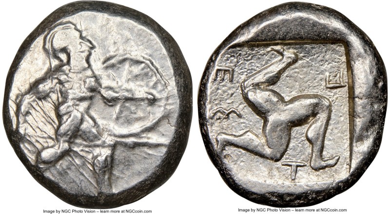 PAMPHYLIA. Aspendus. Ca. mid-5th century BC. AR stater (21mm, 9h). NGC Choice VF...