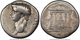 Claudius I (AD 41-54). AR cistophorus (25mm, 6h). NGC Fine. Ephesus, ca. AD 41-42. TI CLAVD-CAES AVG, bare head of Claudius I left / DIAN-EPHE, tetras...