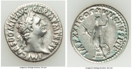Domitian (AD 81-96). AR denarius (19mm, 3.55 gm, 5h). VF. Rome, 14 Sept. AD 95-13 Sept. AD 96. IMP CAES DOMIT AVG-GERM P M TR P XV, laureate head of D...