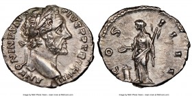 Antoninus Pius (AD 138-161). AR denarius (18mm, 3.22 gm, 5h). NGC Choice AU 5/5 - 4/5. Rome, AD 148-149. ANTONINVS AVG PIVS P P TR P XVIII, laureate h...