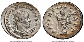 Philip I (AD 244-249). AR antoninianus (23mm, 4.22 gm, 6h). NGC MS 4/5 - 4/5. Rome, AD 246. IMP M IVL PHILIPPVS AVG, radiate, draped and cuirassed bus...