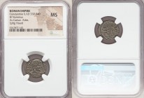 Constantine II (AD 337-340). AE3 or BI nummus (18mm, 5h). NGC MS. Arles, 2nd officina, AD 333. CONSTAN-TIVS MAX AVG, laureate,cuirassed bust of Consta...