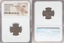 Constantinople Commemorative (ca. AD 330-340). AE3 or BI nummus (17mm, 6h). NGC MS. Lugdunum, 2nd officina, ca. AD 332, struck under Constantine I to ...