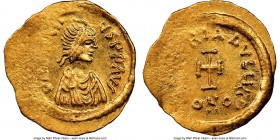 Heraclius (AD 610-641). AV tremissis (16mm, 1.46 gm, 5h). NGC MS 3/5 - 4/5. Constantinople, AD 610-613. d N hЄRACLI-ЧS PP AVG, pearl-diademed, draped ...