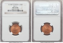 Menelik II 1/32 Birr EE 1889 (1896) MS65 Red NGC, KM11. 

HID09801242017

© 2020 Heritage Auctions | All Rights Reserved