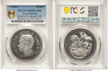 Edward VIII silver Proof Fantasy Crown 1936-Dated PR65 Cameo PCGS, KM-XM2a, FM-43d. 38mm. Reeded edge. Designated on the holder as a medal. 

HID098...