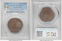 Dorsetshire. Poole copper 1/2 Penny Token 1795 MS64 Brown PCGS, D&H-6. 

HID09801242017

© 2020 Heritage Auctions | All Rights Reserved