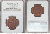 Essex. Warley copper 1/2 Penny Token 1794 MS63 Red and Brown NGC, D&H-36. Edge: WARLEY CAMP X.X.X. 

HID09801242017

© 2020 Heritage Auctions | Al...
