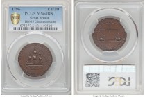 Gloucestershire copper 1/2 Penny Token 1796 MS64 Brown PCGS, D&H-35. 

HID09801242017

© 2020 Heritage Auctions | All Rights Reserved