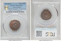 Hampshire. West Cowes copper Farthing Token ND (1790s) MS65 Brown PCGS, D&H-99. Mislabeled on the holder as a 1/2 Penny.

HID09801242017

© 2020 H...