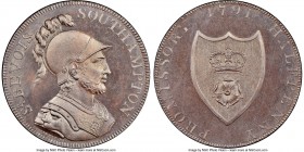Hampshire. Portsmouth copper 1/2 Penny Token 1791 MS65 Brown NGC, D&H-89. Edge: PAYABLE AT THE OFFICE. 

HID09801242017

© 2020 Heritage Auctions ...