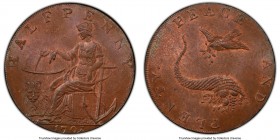 Hampshire. Emsworth copper 1/2 Penny Token 1793 MS65+ Brown PCGS, D&H-11. 

HID09801242017

© 2020 Heritage Auctions | All Rights Reserved