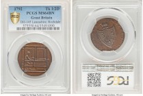 Lancashire. Rochdale copper 1/2 Penny Token 1792 MS64 Brown PCGS, D&H-145. Sold with "Schwer Coins" (Felixstowe, Suffolk) envelope.

HID09801242017...