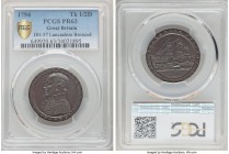 Lancashire. Lancaster bronzed copper Proof 1/2 Penny Token 1794 PR63 PCGS, D&H-57. 

HID09801242017

© 2020 Heritage Auctions | All Rights Reserve...