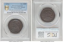 Lancashire. Lancaster copper 1/2 Penny Token 1794 UNC Details (Scratch) PCGS, D&H-58. Sold with "Schwer Coins" (Felixstowe, Suffolk) envelope. 

HID...