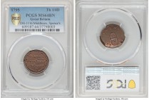 Middlesex. Spence's copper Farthing Token 1795 MS64 Brown PCGS, D&H-1116. Displaying a planchet-deep flan crack. 

HID09801242017

© 2020 Heritage...