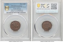 Middlesex. Spence's copper Farthing Token 1795 UNC Details (Environmental Damage) PCGS, D&H-1112. Sold with old collector tag. 

HID09801242017

©...