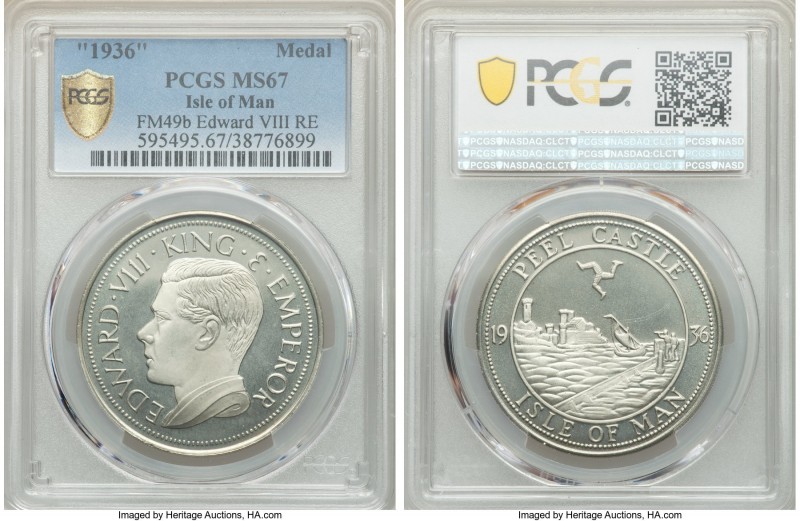 British Dependency. Edward VIII copper-nickel Fantasy Crown 1936-Dated MS67 PCGS...