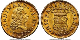 Ferdinand VI gold 1/2 Escudo 1757 M-JB MS63 NGC, Madrid mint, KM378.

HID09801242017

© 2020 Heritage Auctions | All Rights Reserved